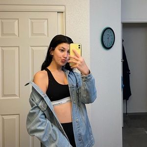 Oversized jean jacket